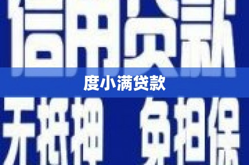 泾阳度小满贷款