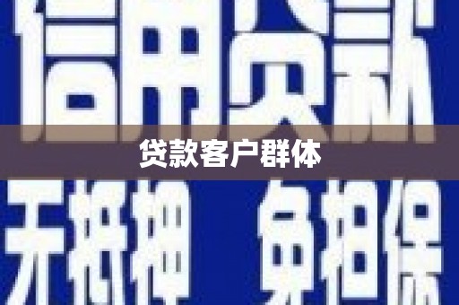 泾阳贷款客户群体