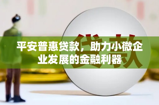 泾阳平安普惠贷款，助力小微企业发展的金融利器