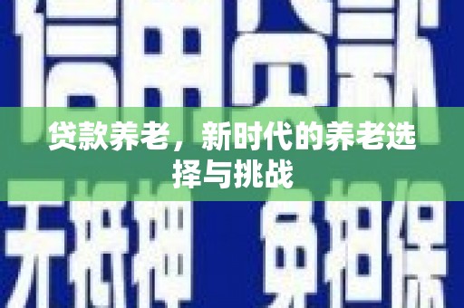 泾阳贷款养老，新时代的养老选择与挑战