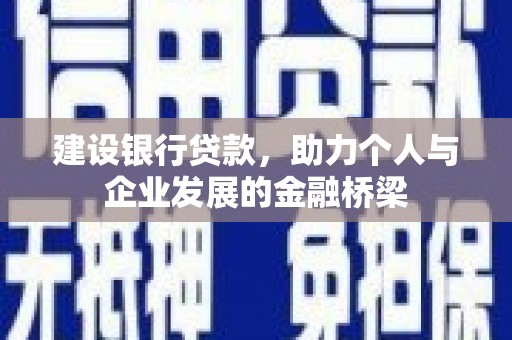 泾阳建设银行贷款，助力个人与企业发展的金融桥梁