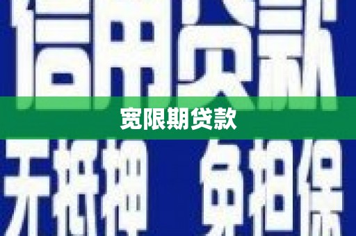 泾阳宽限期贷款