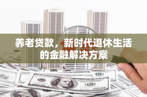 泾阳养老贷款，新时代退休生活的金融解决方案