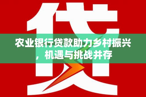 泾阳农业银行贷款助力乡村振兴，机遇与挑战并存