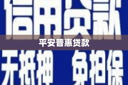 泾阳平安普惠贷款