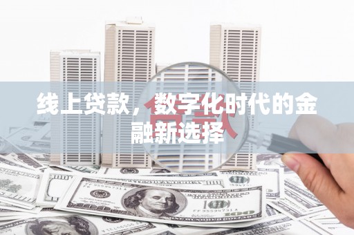 泾阳线上贷款，数字化时代的金融新选择
