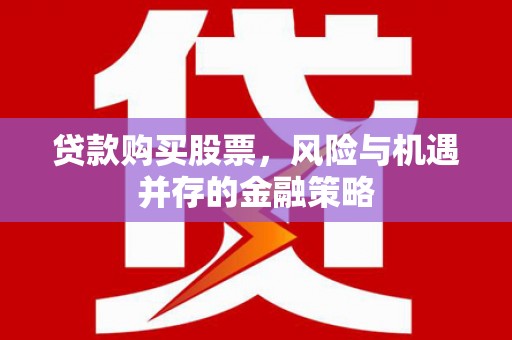 泾阳贷款购买股票，风险与机遇并存的金融策略