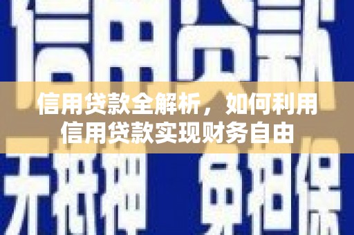 泾阳信用贷款全解析，如何利用信用贷款实现财务自由